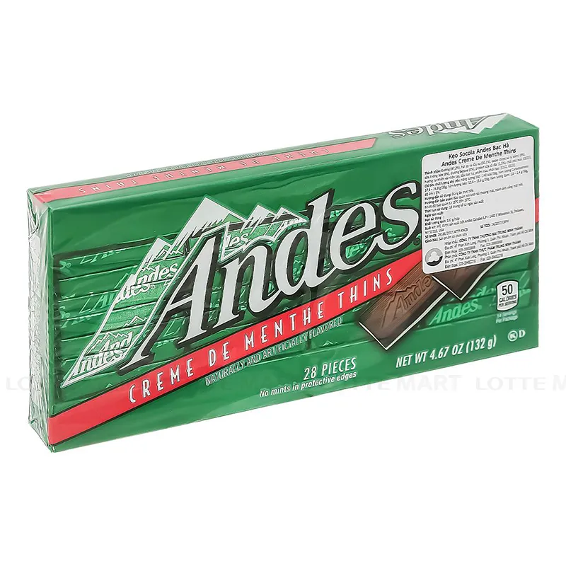 Socola Andes Vị Sữa Bạc Hà 132G