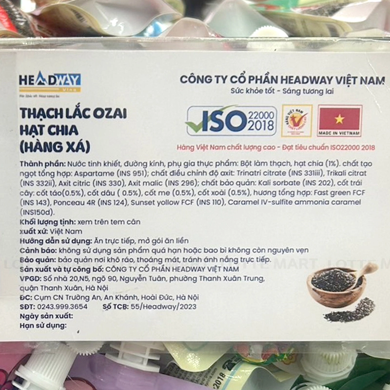 Thạch Lắc Ozai Hạt Chia 200G 5