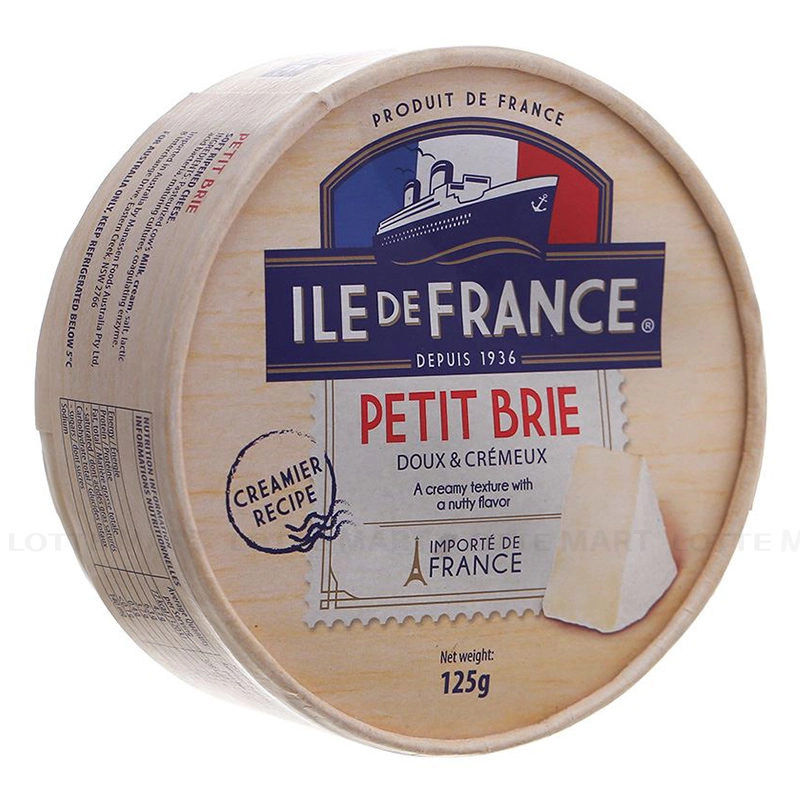 Phô Mai Brie Ile De France Hộp 125G