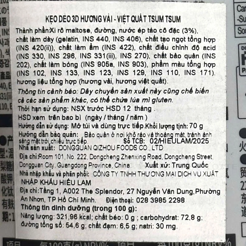 KEO DEO 3D DISNEY HUONG VAI VA VIET QUAT GOI 70G 4