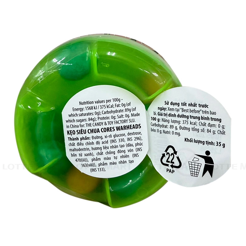 Warheads 코어스 슈퍼 사워 캔디 35G 4