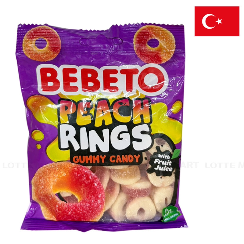 Bebeto 복숭아 맛 링 구미 80G 2