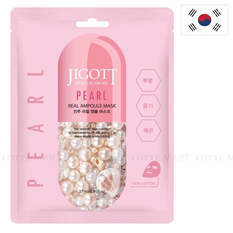 Jigott Pearl Real Ampoule 마스크 27ml 2