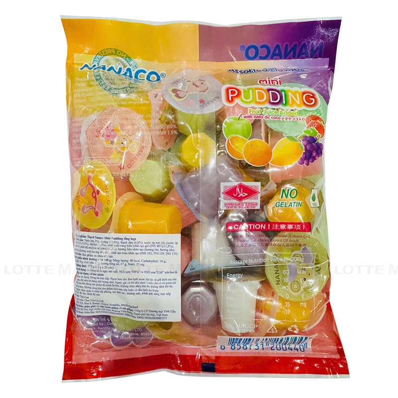 Nanaco 미니 푸딩 혼합 맛 375G 3