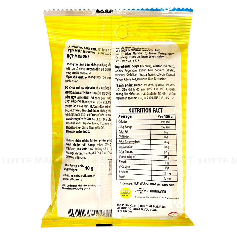 KEO MUT HUONG TRAI CAY HON HOP MINIONS 40G 3