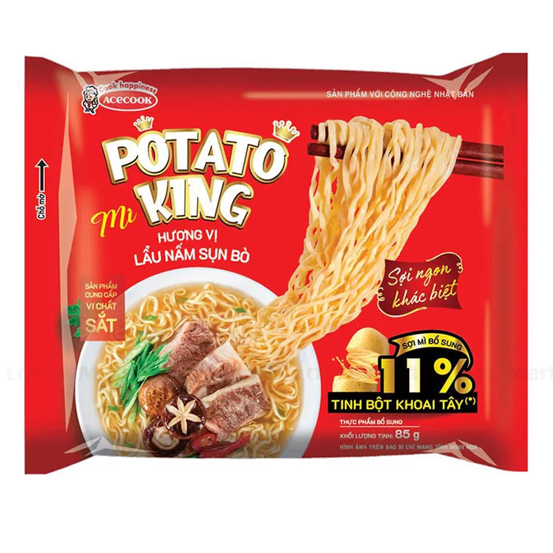 Mì Pôtatô King Lẩu Nấm Sụn Bò 85g