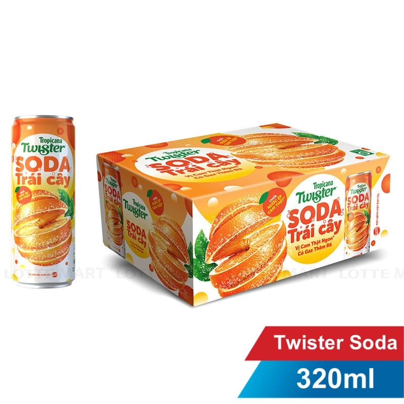 Twister 오렌지 주스 함유 과일 소다 320ml x 24개입 2