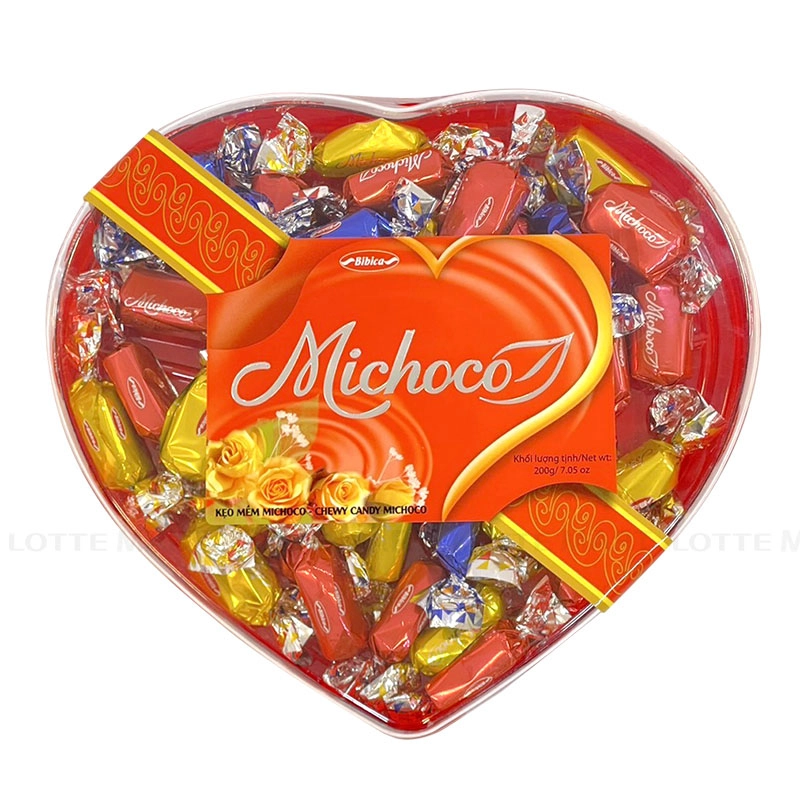 Michoco 하트 플라스틱 상자 소프트 캔디 200G 2