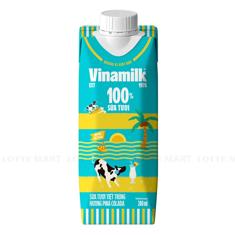 Vinamilk 멸균 우유 피나 콜라다 맛 240ml 2
