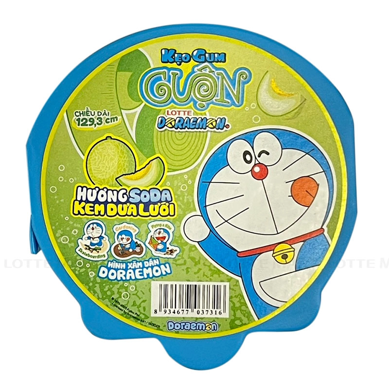 LOTTE 도라에몽 멜론 크림 소다맛 롤 껌 54G 3