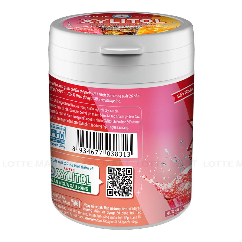Lotte 자일리톨 무설탕 음료맛 껌 130.5G 3