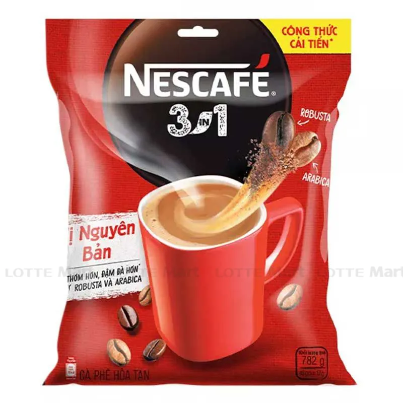 Cà Phê Nescafe 3In1 Vị Nguyên Bản Bịch 46 Gói 17G