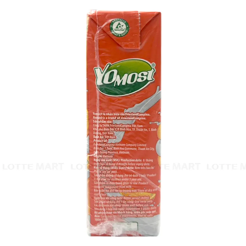 Sữa Chua Uống YoMost Hương Cam Lốc 4 Hộp 100ml