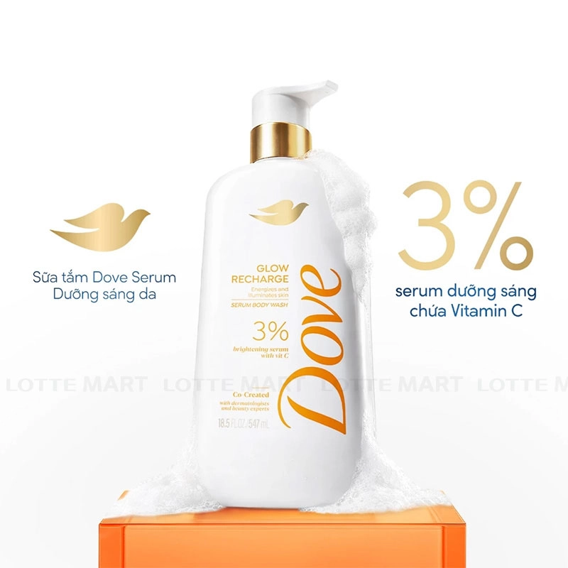 Dove 세럼 글로우 리차지 브라이트닝 바디워시 300ml 3