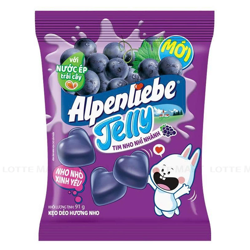 Kẹo Dẻo Alpenliebe Vị Nho Gói 91G 2