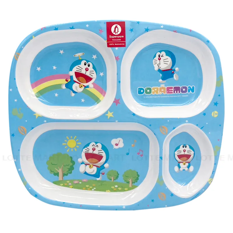 Cheerful Doraemon 4칸 접시 T382 9.5인치 4