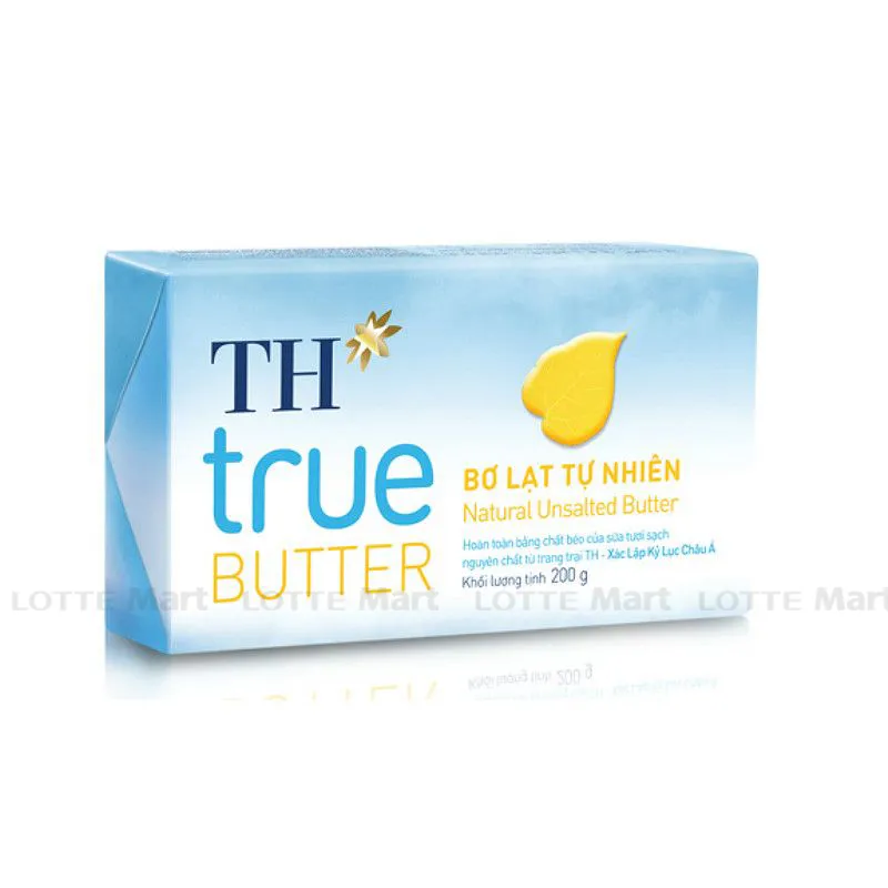 Bơ Lạt Tự Nhiên TH True Butter Thanh 200G