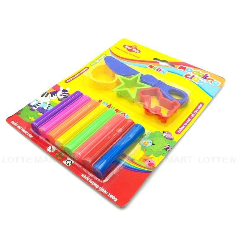 Star Kids 점토 놀이 세트 8색 도구 4개 100G K-100/8C/4T/1 3