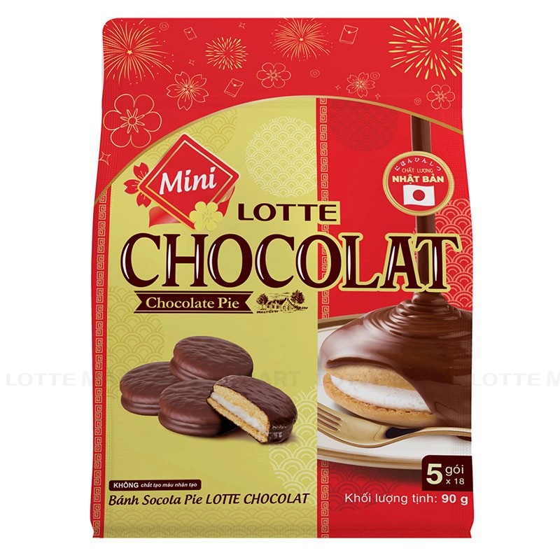 LOTTE CHOCOLAT 초콜릿 파이 90G 2