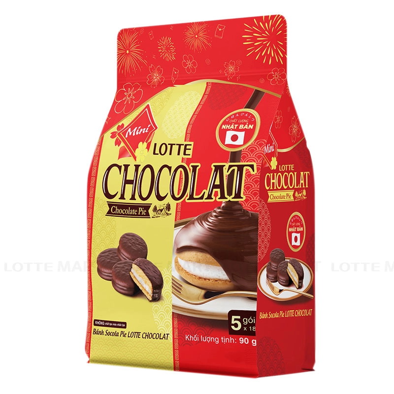 LOTTE CHOCOLAT 초콜릿 파이 90G 3