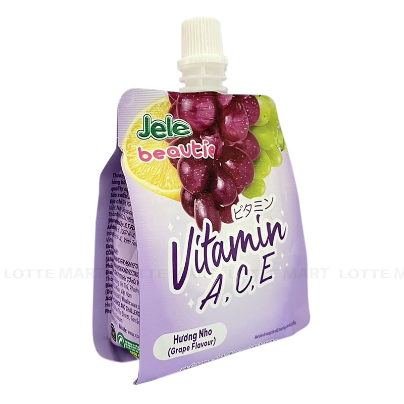 Jele 포도맛 젤리 과일음료 (비타민 A·C·E) 150G 3