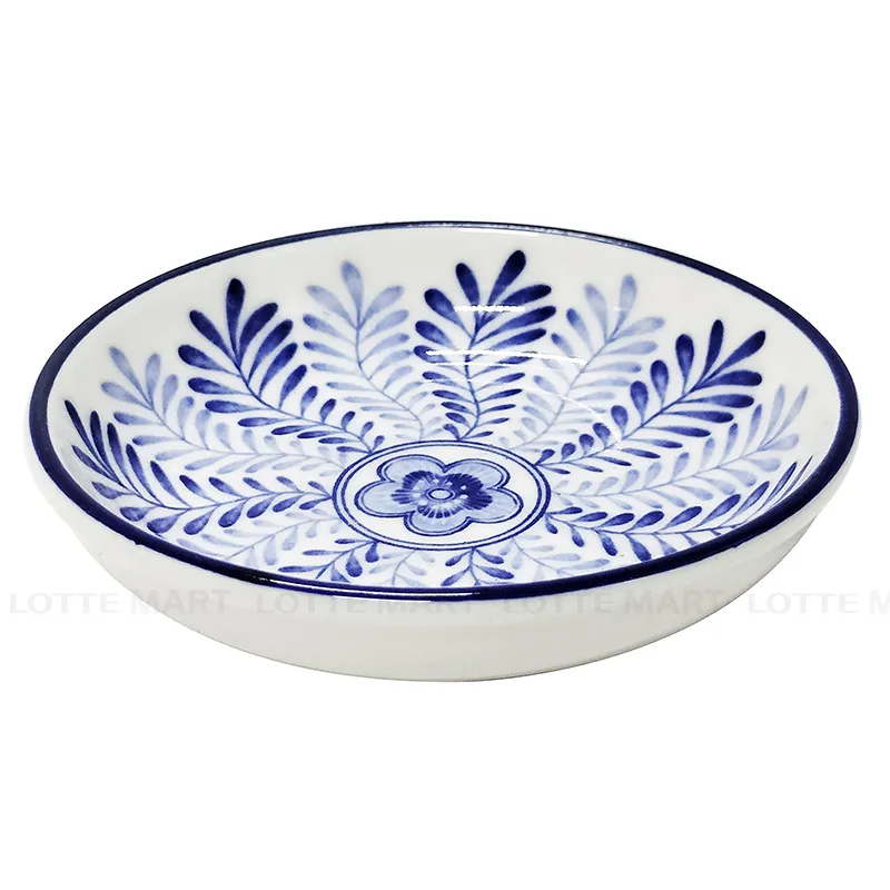 Cuong Phat 청록색 나뭇잎 무늬 작은 그릇 9cm 2