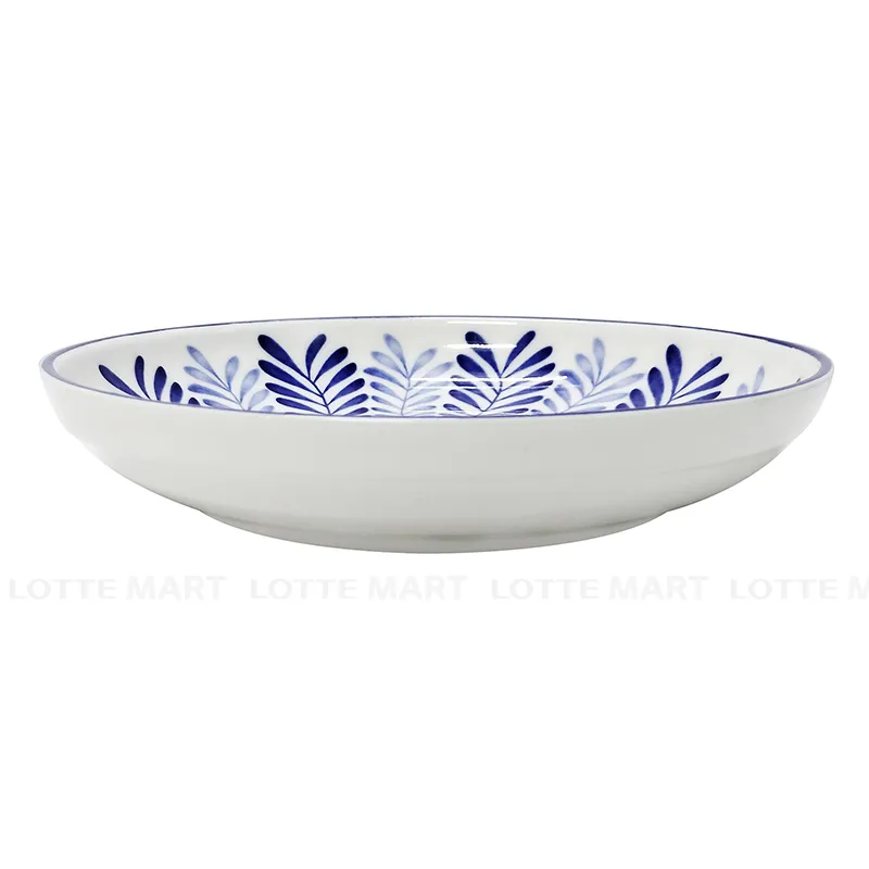 Cuong Phat 청록색 잎꽃무늬 접시 18cm 3