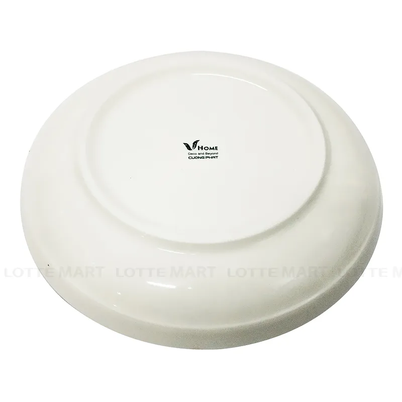 Cuong Phat 청록색 잎꽃무늬 접시 18cm 4