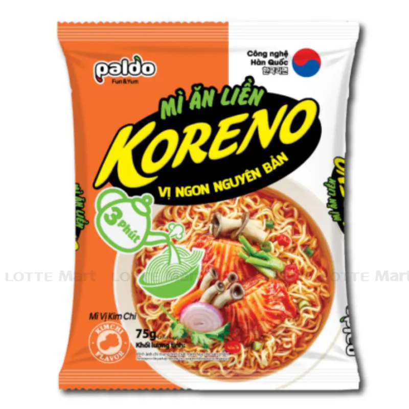 Koreno 팔도 코레노 점보 김치라면 75G 2