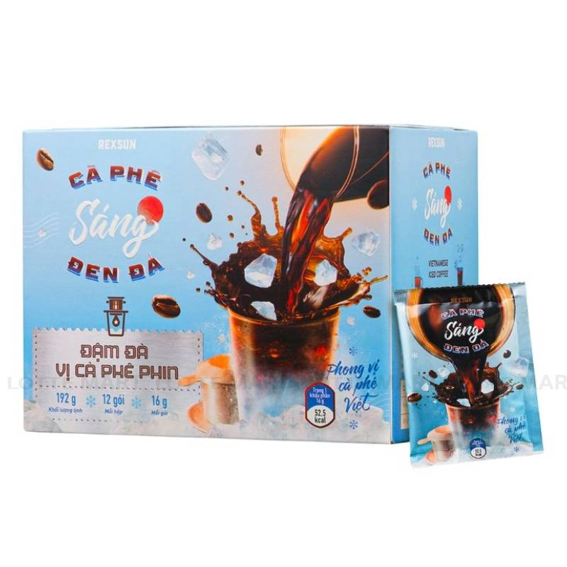 Cà Phê Hòa Tan Sáng Đen Đá Rexsun Hộp 12 Gói x 10G 2
