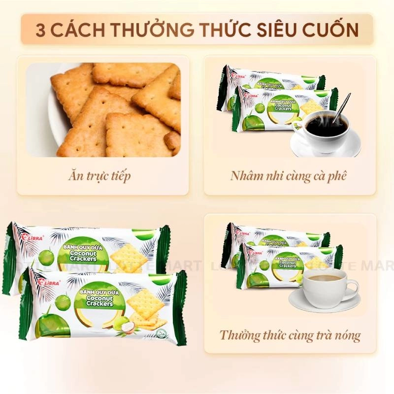 Bánh Quy LIBRA Vị Dừa Bịch 255G