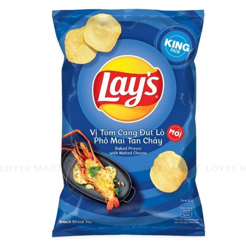 Snack Khoai Tây Chiên Lay's Tôm Càng Phô Mai Gói 53G 2
