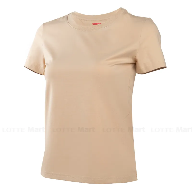 Áo BB 62135 thun cotton chui cổ viền sọc tay xịn Màu Nude 6678