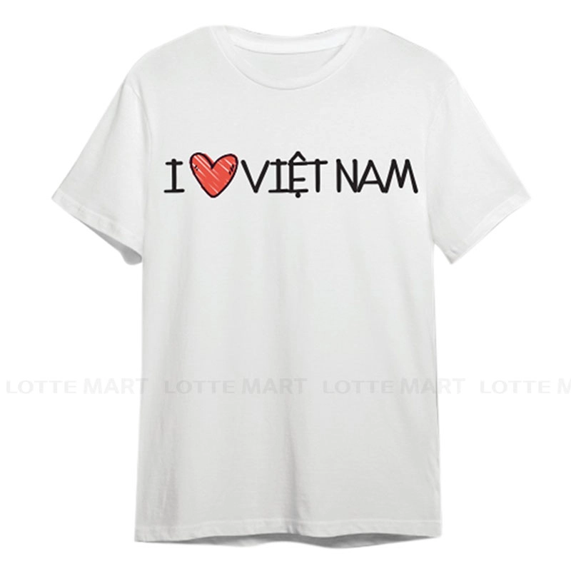 남성 반팔 티셔츠 I Love Vietnam 프린트 사이즈 M-XXL 2