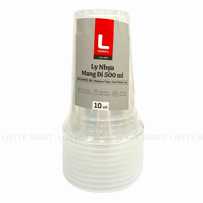 Choice L 테이크아웃 플라스틱 컵 500ml (10개입) 2