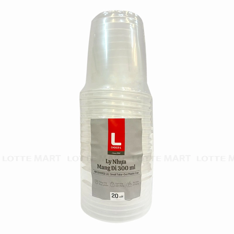 Choice L 테이크아웃 플라스틱 컵 300ml (20개입) 2
