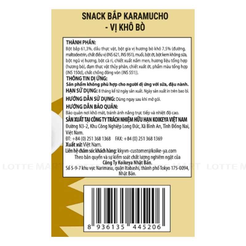 SNACK BAP KARAMUCHO KHO BO 57G 4