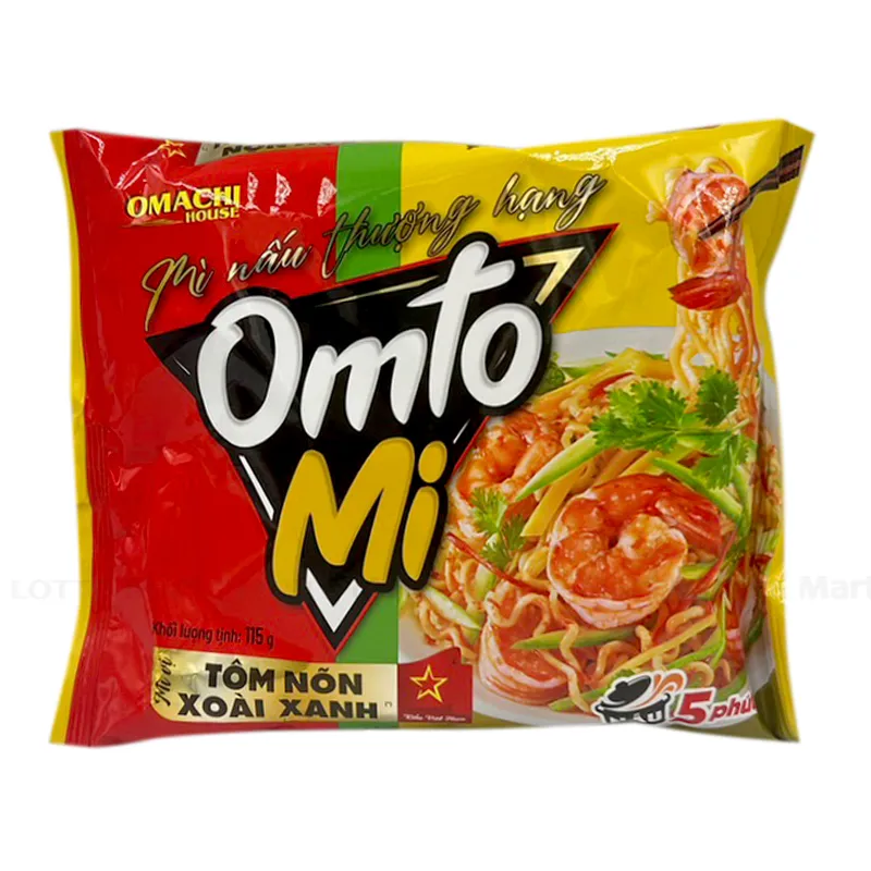 Mì Omtomi Xoài Xanh Tôm Nõn Gói 115G
