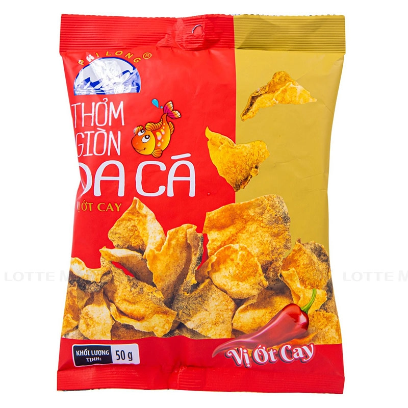 Snack Da Cá Phi Long Vị Ớt Cay Gói 50G 2