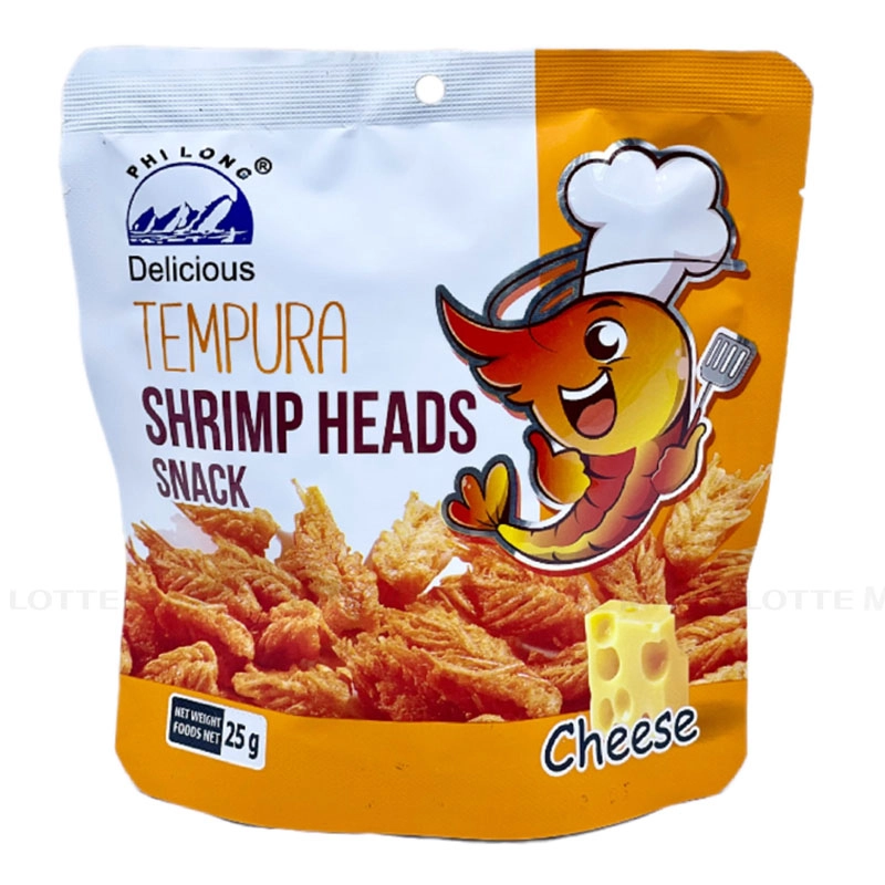 Snack Tempura Đầu Tôm Phi Long Vị Phô Mai Gói 25G 2