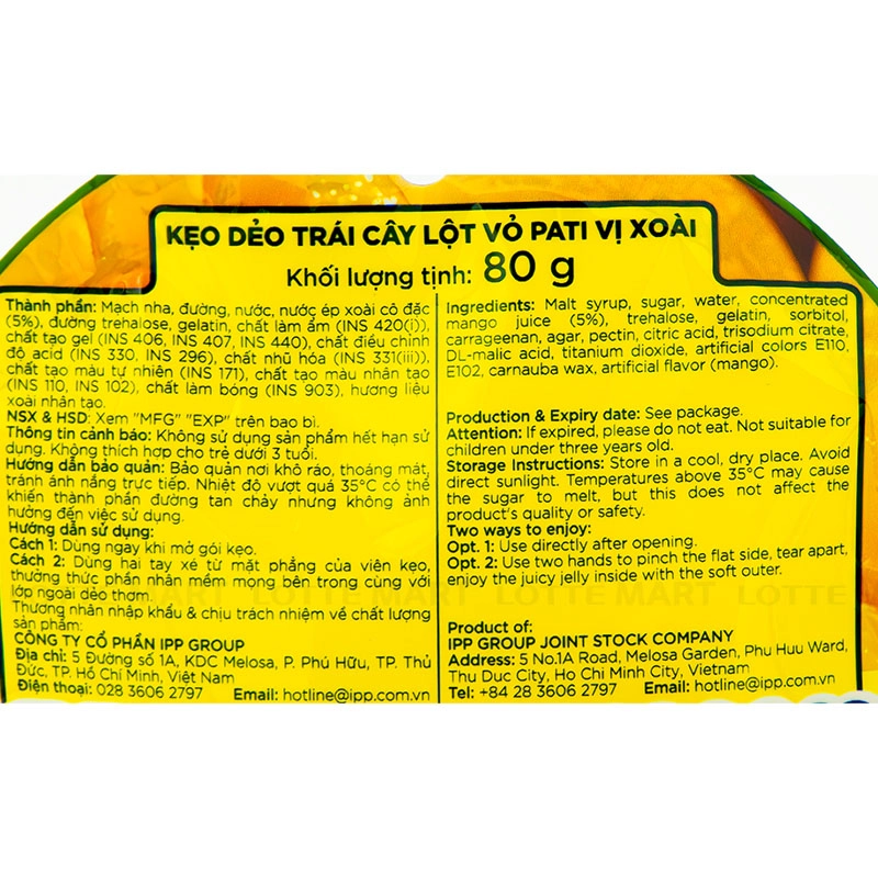 KEO DEO TRAI CAY LOT VO VI XOAI PATI GOI 80G 4