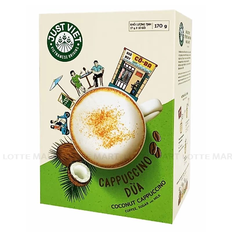 CAFE JUST VIET CAPPIUCINO DUA 17G*10GOI 3