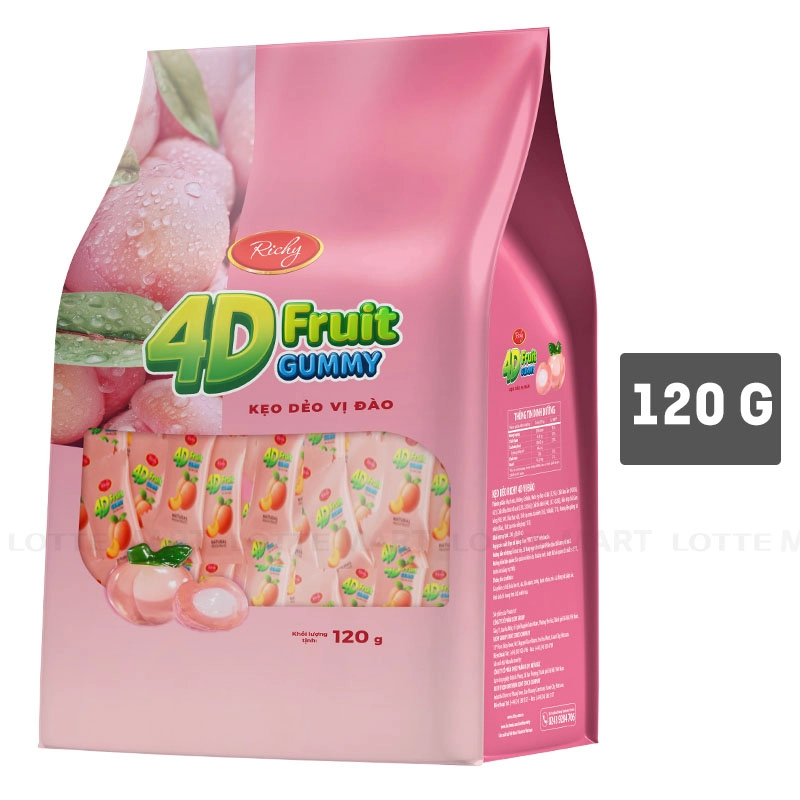 Richy 4D 복숭아 젤리 120G 2