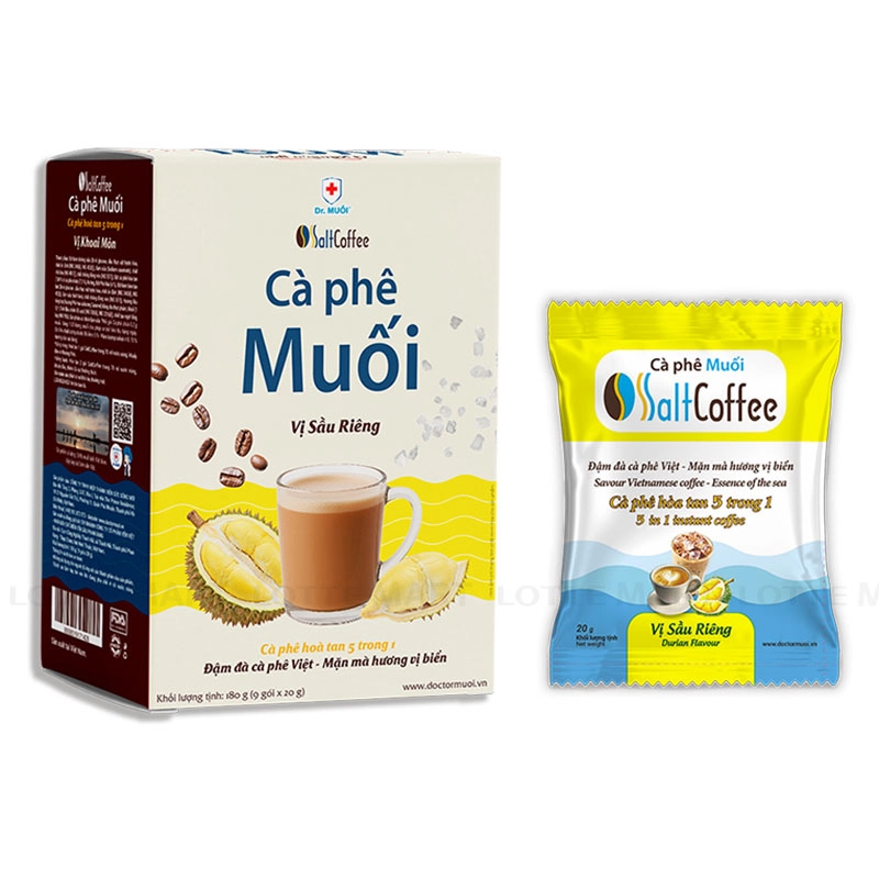 Cà Phê Muối Vị Sầu Riêng SaltCoffee Hộp 9 Gói 20G 2