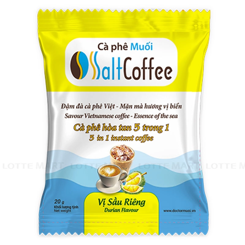 Cà Phê Muối Vị Sầu Riêng SaltCoffee Hộp 9 Gói 20G 4
