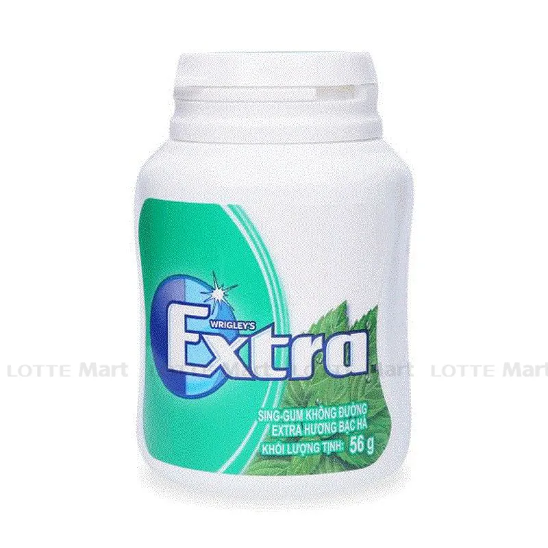 Kẹo Gum Extra Xylitol Không Đường Hương Bạc Hà Hũ 40 viên