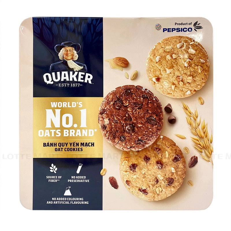Quacker Oreo Quaker 3-Flavor Oatmeal Cookies 400G