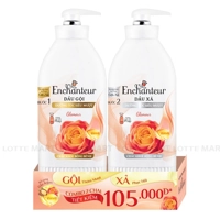 Enchanteur Glamour Smooth And Nourishing Shampoo 600G and Enchanteur Glamour Conditioner 550G
