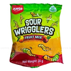 Amos 과일 맛 젤리 벌레 24G