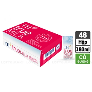 TH true MILK 딸기 멸균우유 180ml x 48입